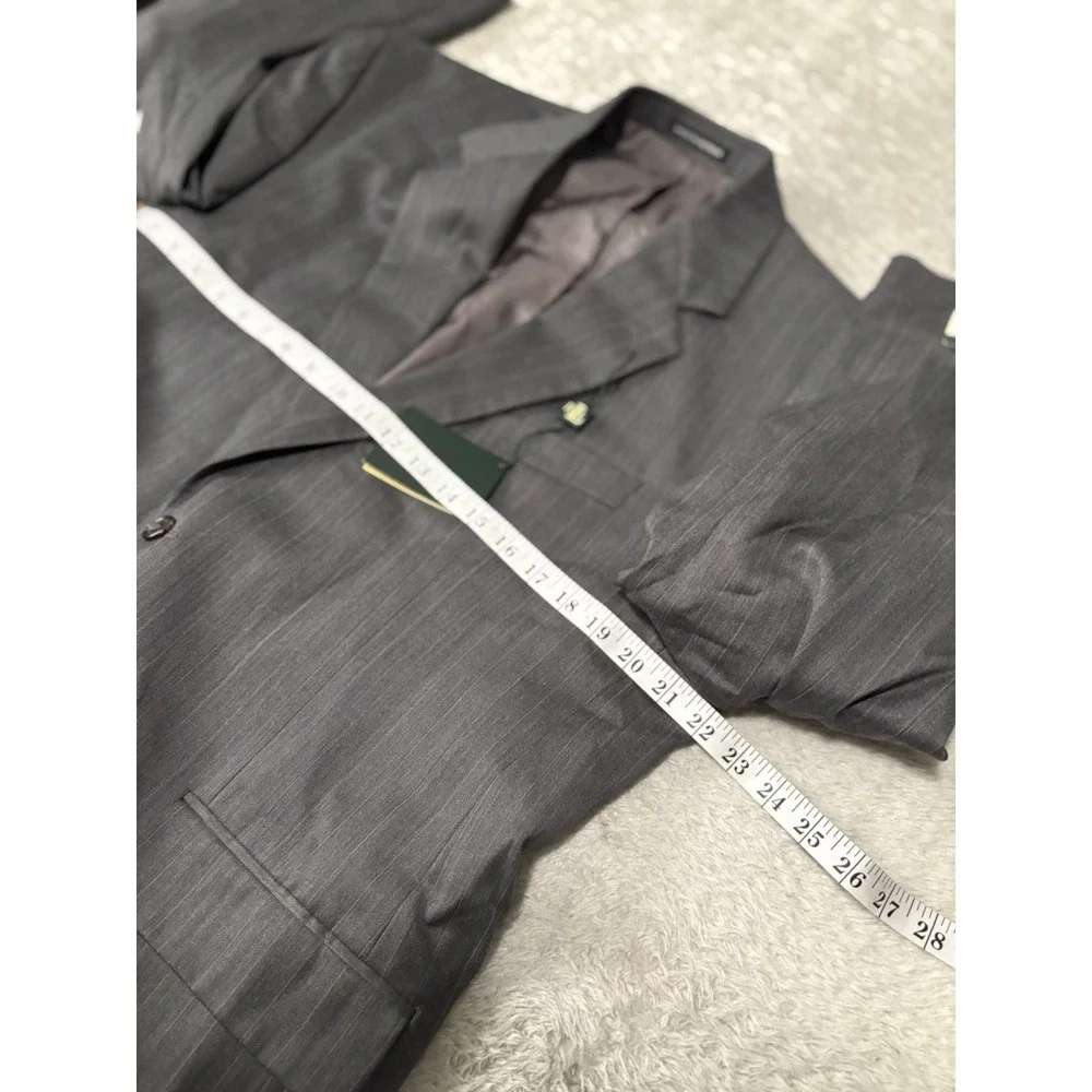 New Lauren Ralph Lauren Men's Gray Wool Striped Blazer Size‎ 43R